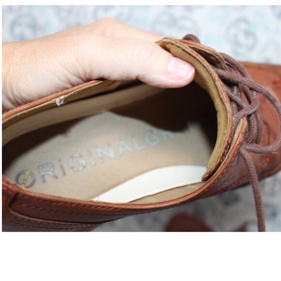 Cole Haan Men's‎ OriginalGrand Wingtip Oxford Brown Style C26471 size 8M - Picture 8 of 9